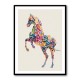 Colourful calligraphy Horse Wall Art