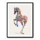 Colourful calligraphy Horse 4 Wall Art