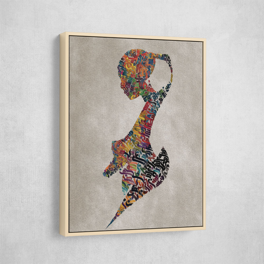 Lady Calligraphy 1 Wall Art
