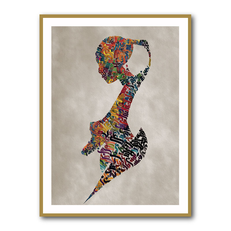 Lady Calligraphy 1 Wall Art