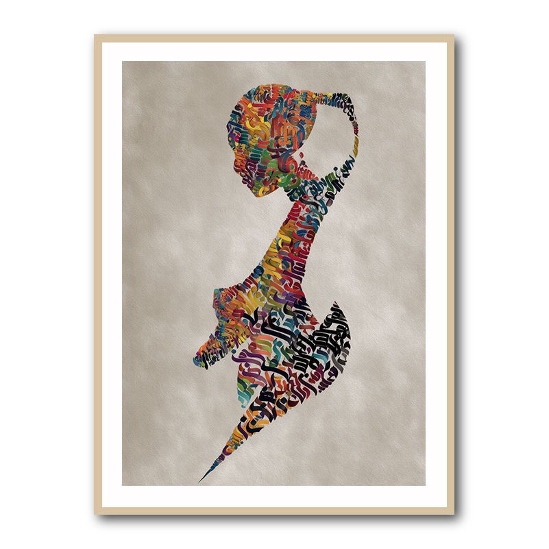 Lady Calligraphy 1 Wall Art