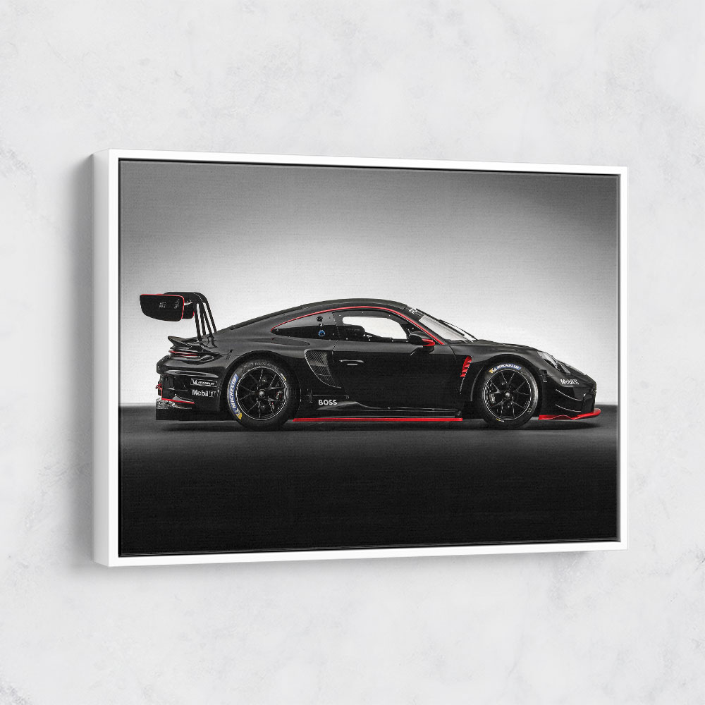 Porsche 911 GT3 R Black Wall Art