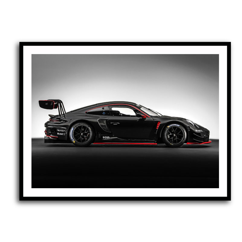 Porsche 911 GT3 R Black Wall Art