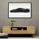 La Ferrari Black Sketch Wall Art
