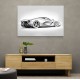 La Ferrari Silver Sketch Wall Art