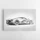 La Ferrari Silver Sketch Wall Art