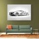 La Ferrari Silver Sketch Wall Art