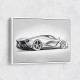 La Ferrari Silver Sketch Wall Art