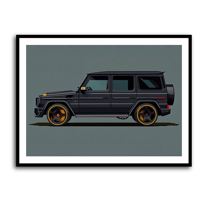 Mercedes G Wagon Black Sketch