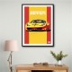 Ferrari 458 Yellow Poster