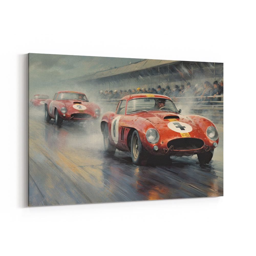 Vintage Le Mans Racing Cars Wall Art