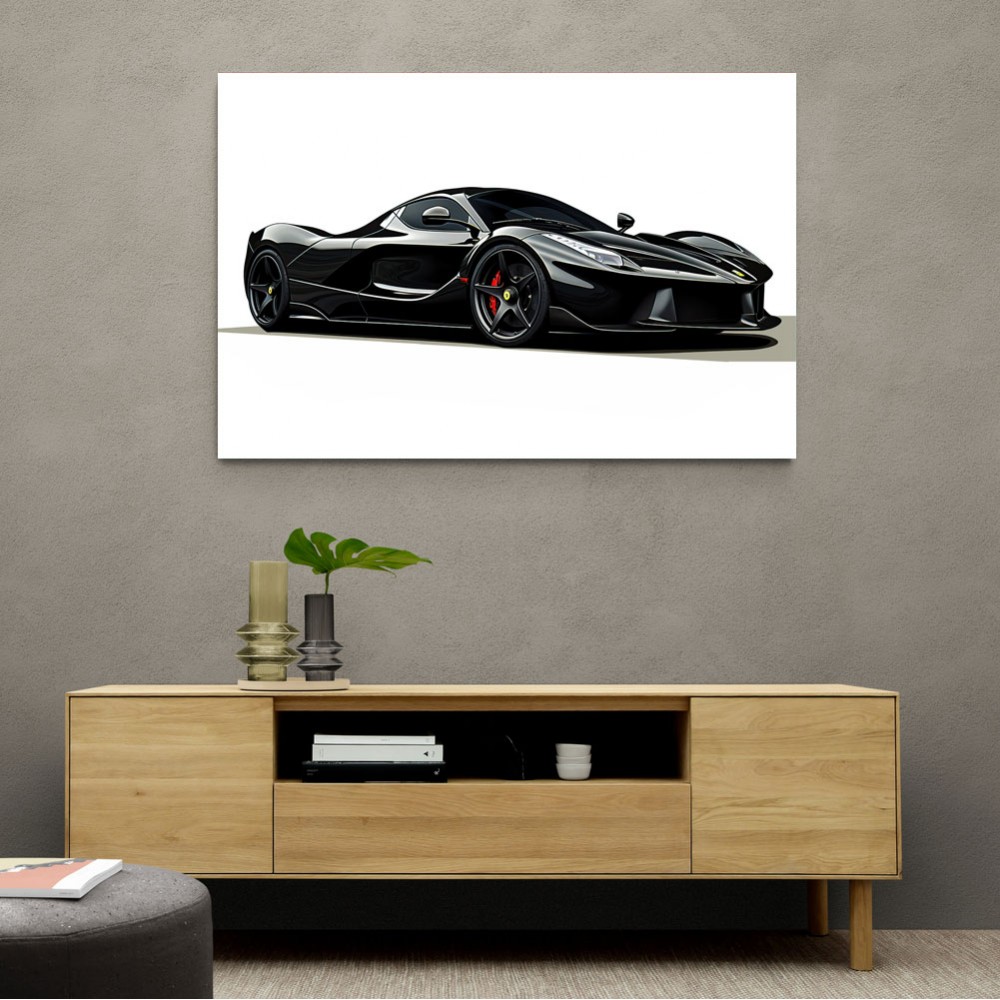 La Ferrari Concept in Black Wall Art
