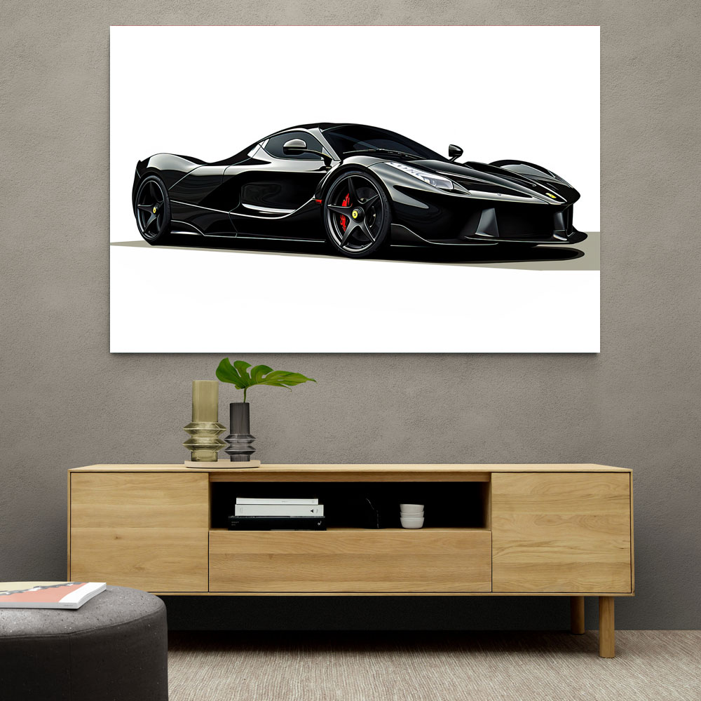 La Ferrari Concept in Black Wall Art