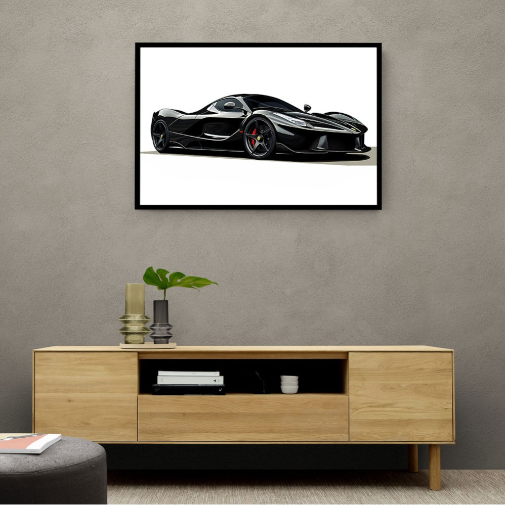 La Ferrari Concept in Black Wall Art