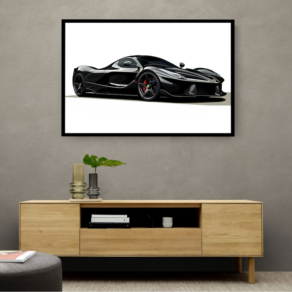 La Ferrari Concept in Black Wall Art