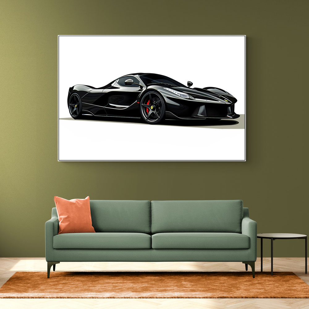 La Ferrari Concept in Black Wall Art