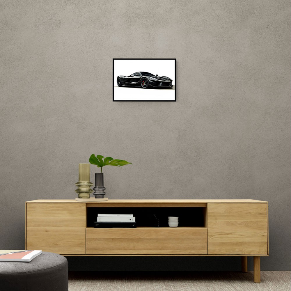 La Ferrari Concept in Black Wall Art
