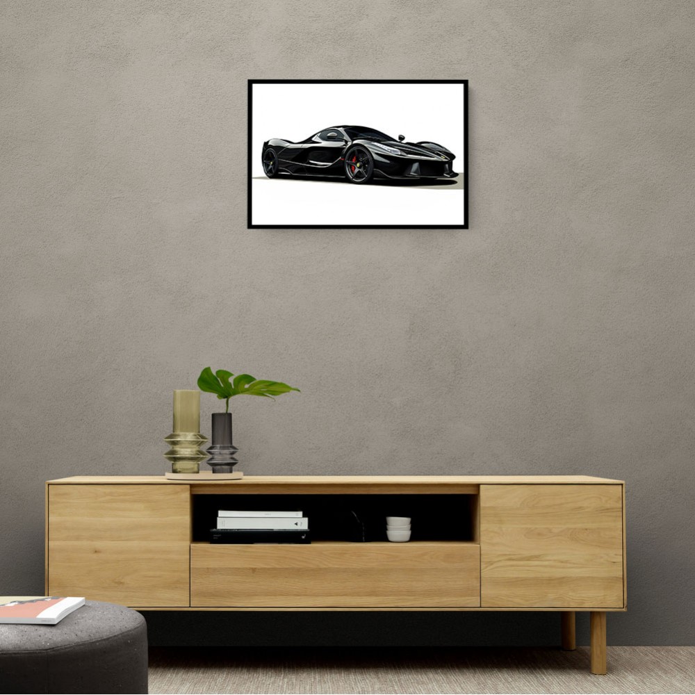 La Ferrari Concept in Black Wall Art