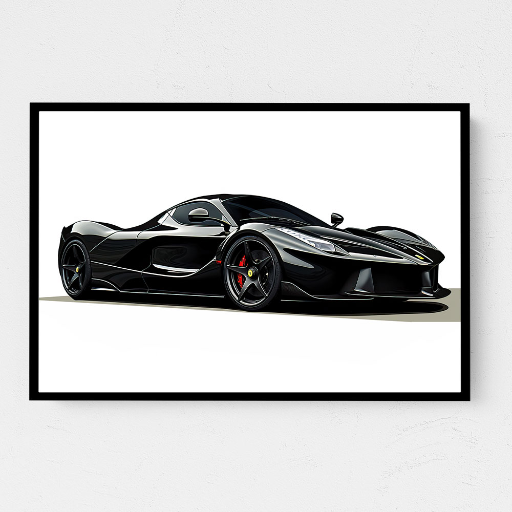 La Ferrari Concept in Black Wall Art