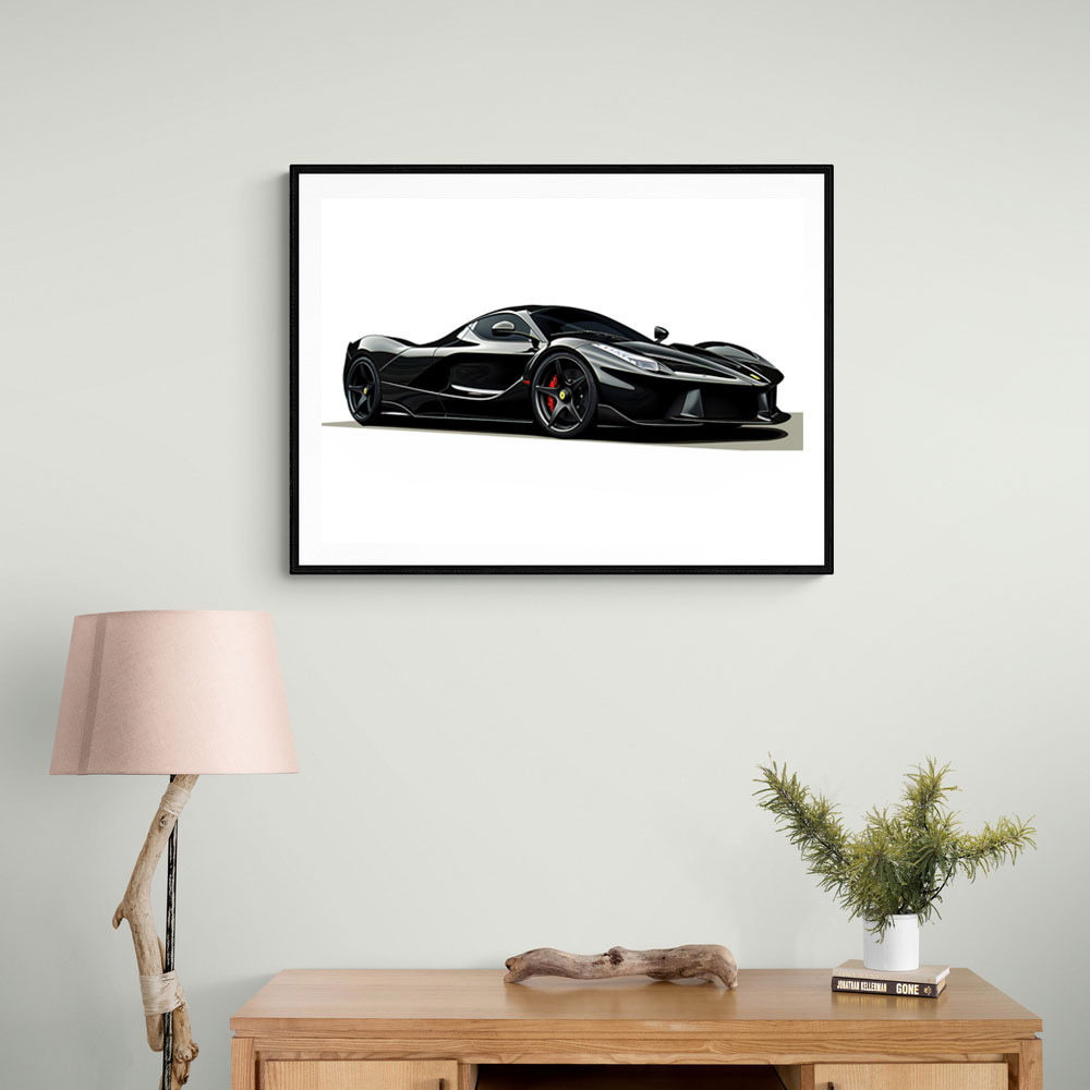 La Ferrari Concept in Black Wall Art
