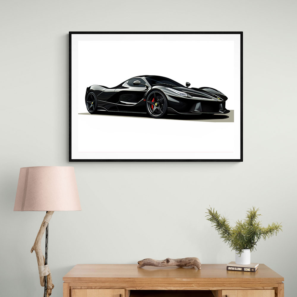 La Ferrari Concept in Black Wall Art