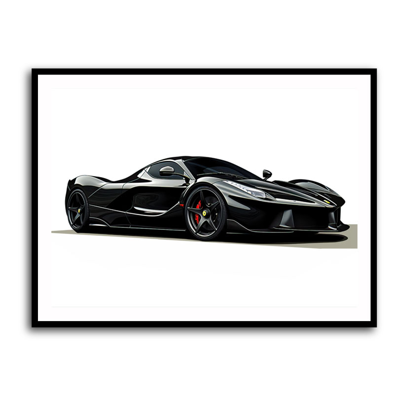 La Ferrari Concept in Black Wall Art
