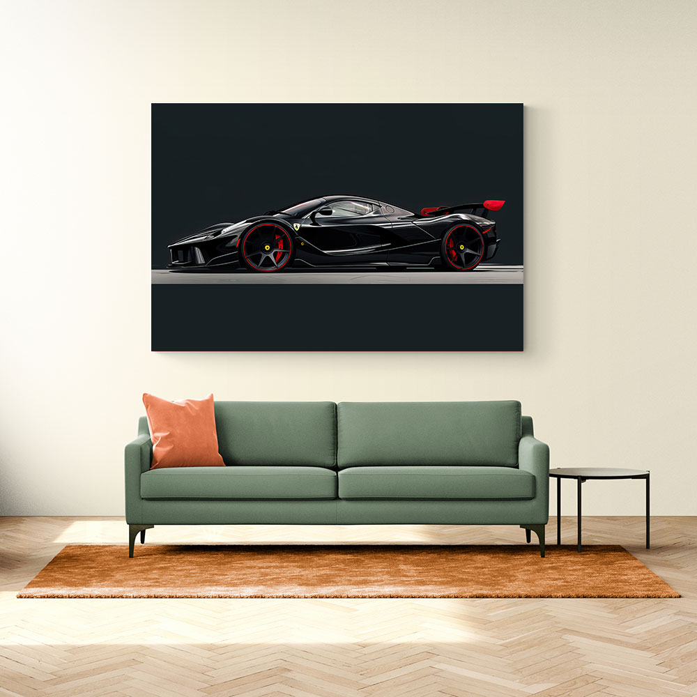 La Ferrari Concept in Black 3 Wall Art