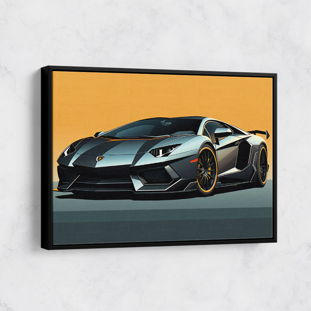Lamborghini Aventador Sketch Wall Art