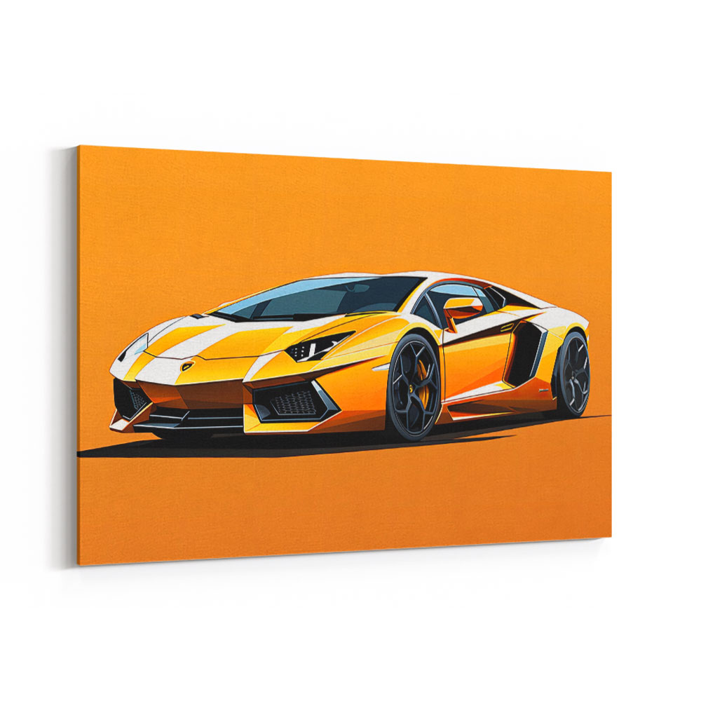 Lamborghini Aventador Yellow 2 Wall Art