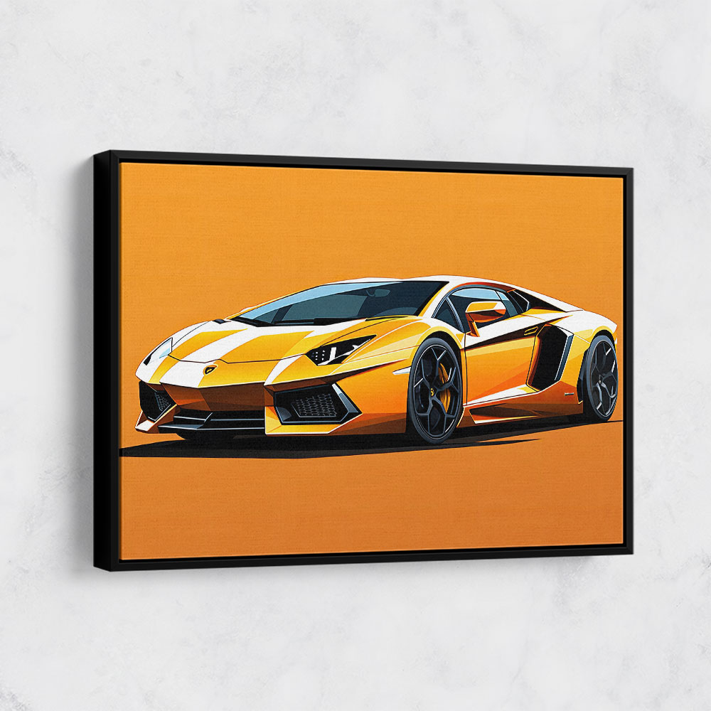 Lamborghini Aventador Yellow 2 Wall Art