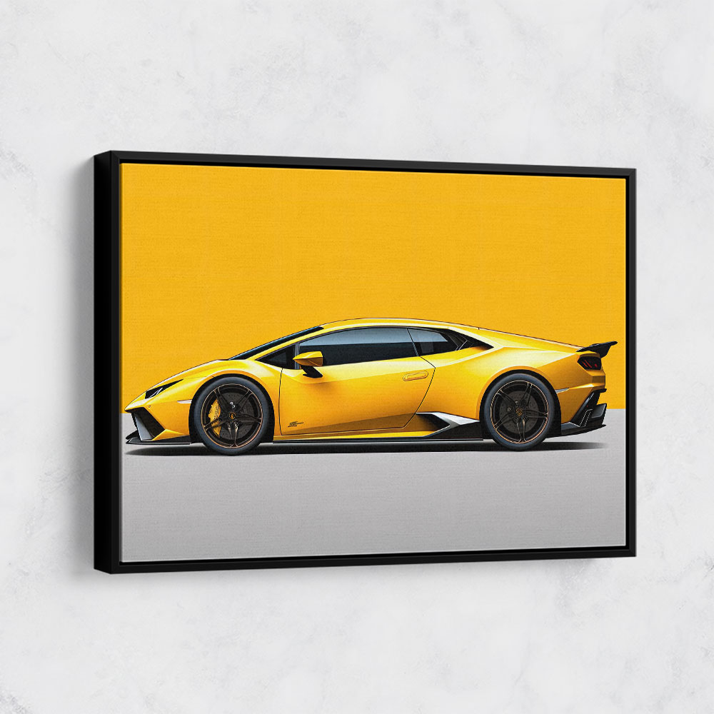 Lamborghini Huracan Yellow Wall Art