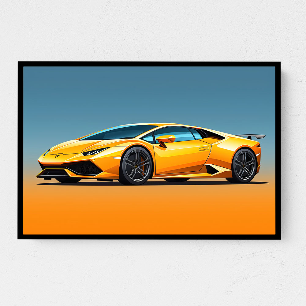 Lamborghini Huracan Yellow 1 Wall Art