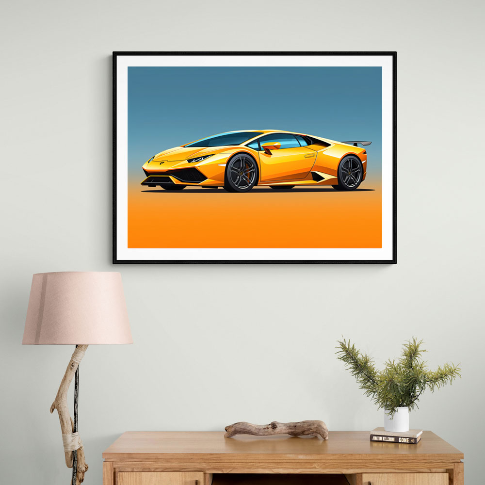 Lamborghini Huracan Yellow 1 Wall Art