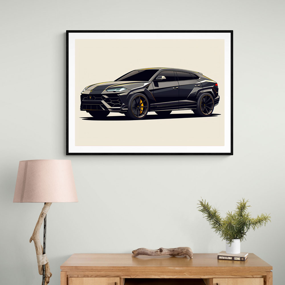 Urus Black Wall Art