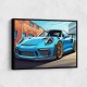 Porsche 911 GT3 RS Cartoon Style 3 Wall Art