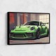Porsche 911 GT3 RS Cartoon Style Wall Art