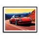 Red Porsche 911 Cartoon Style