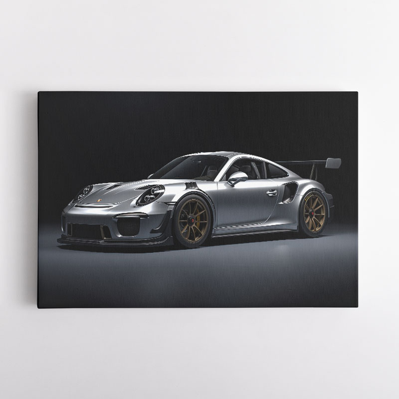 Porsche 911 GT2 Silver Wall Art