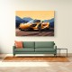 McLaren 720s Yellow Cartoon Style Wall Art