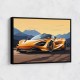 McLaren 720s Yellow Cartoon Style Wall Art
