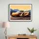 McLaren 720s Yellow Cartoon Style Wall Art