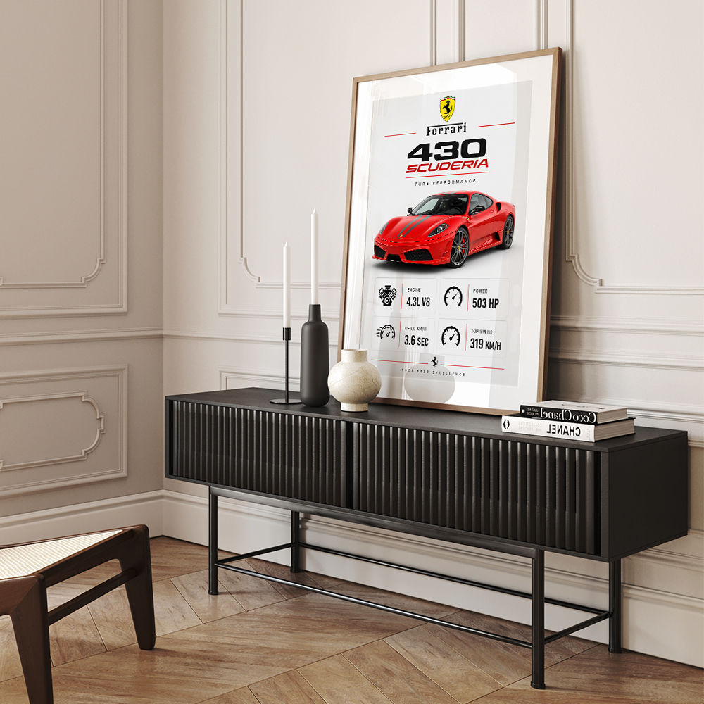 Ferrari 430 Scuderia Red Car Wall Art