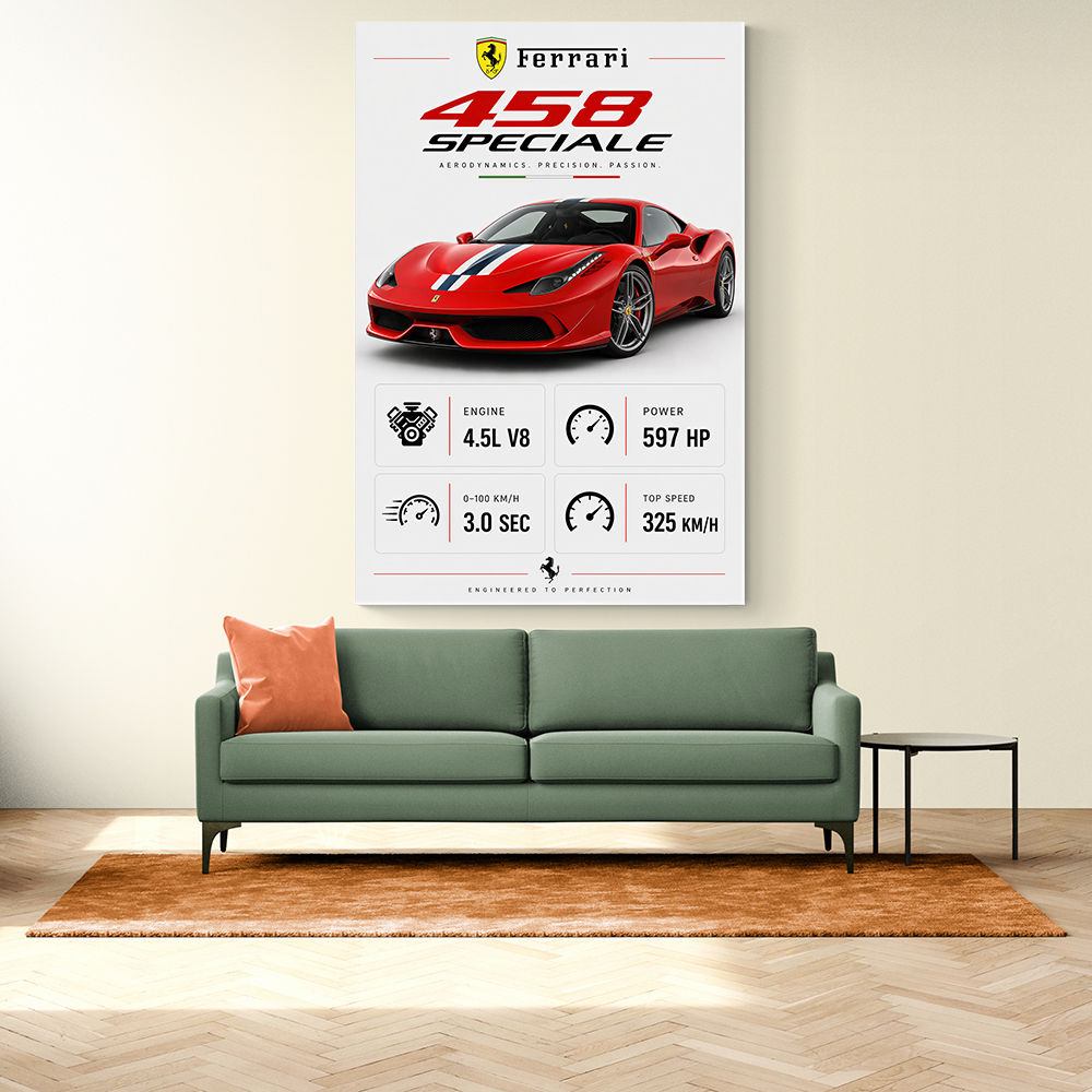 Ferrari 458 Speciale Supercar Art Print