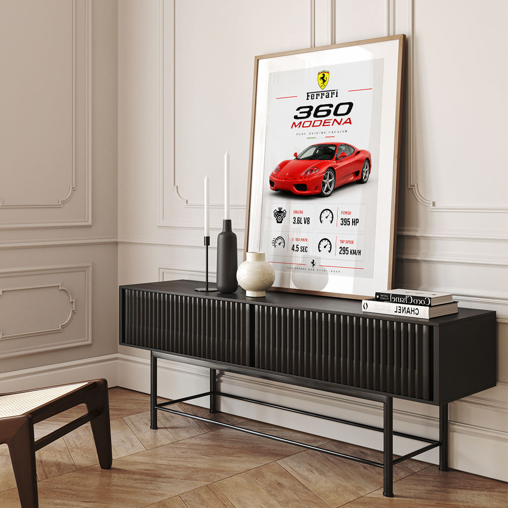 Ferrari 360 Modena Sports Car Wall Art