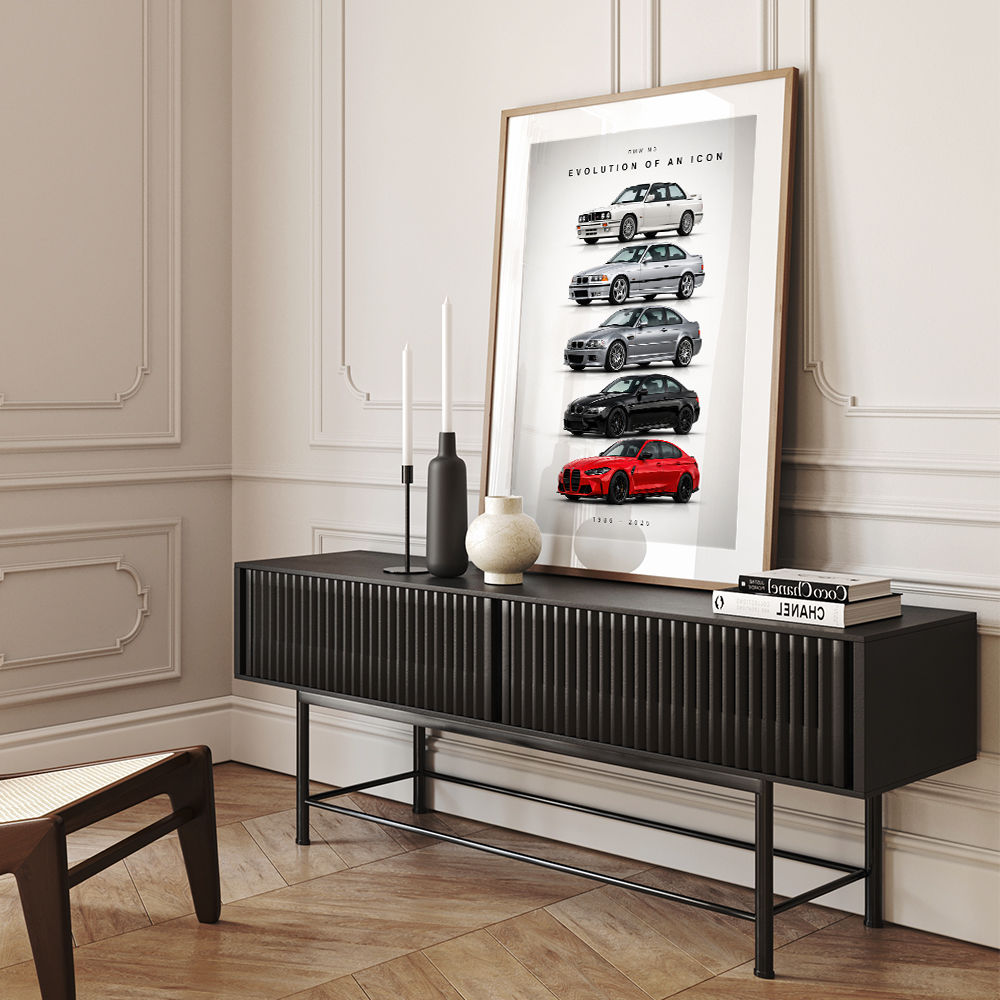 BMW M3 Evolution Timeline Wall Art