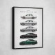 BMW M5 Evolution Generations Wall Art