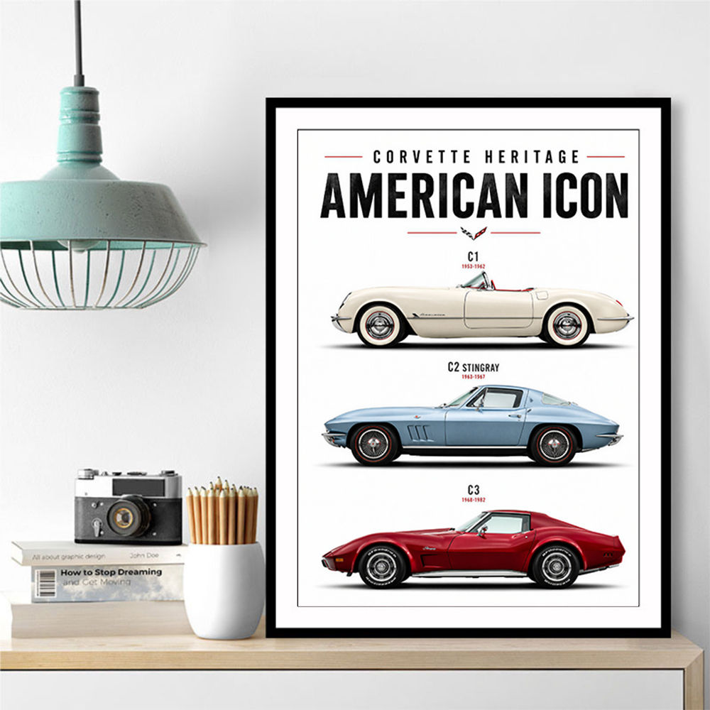 Corvette Performance Evolution  C5 To C8 Z06 Era Art Print