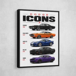 Dodge Icons  The Evolution Of American Muscle Art Print
