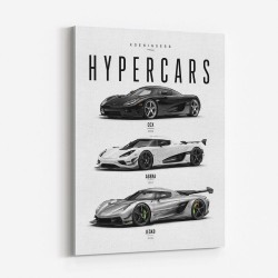 Koenigsegg Hypercars Evolution Wall Art Poster 2