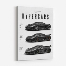 Koenigsegg Hypercars Evolution Wall Art Poster